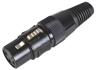 XLR Connector Pack with 5 Male and 5 Female XLR Connectors in Black